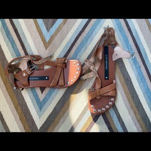 Brown gladiator sandals